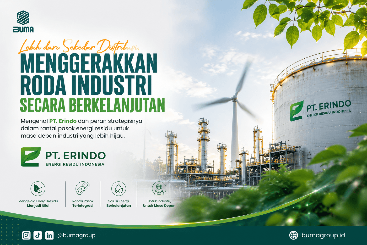 PT Erindo dan BUMA Group Dorong Industri Berkelanjutan Lewat Energi Residu