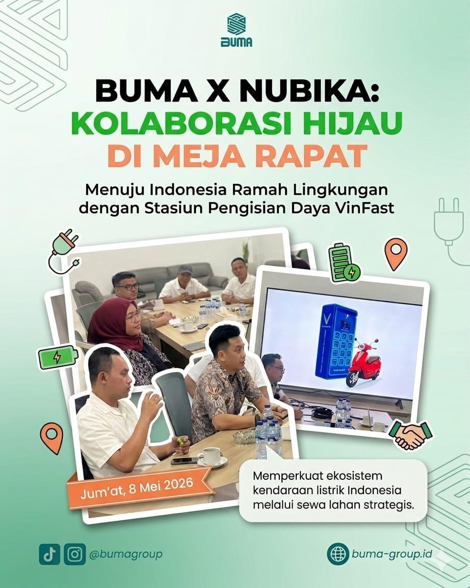 Dukung Energi Hijau, BUMA dan NUBIKA Siapkan Lahan untuk Ekspansi Charging Station VinFast